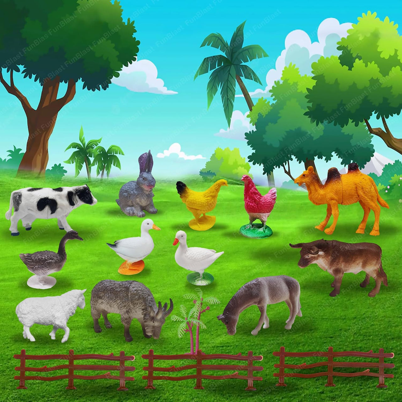 Toystar Farm Animals | Get to know farm animals - Educational animal figures play set for children - Leer boerderijdieren ...
