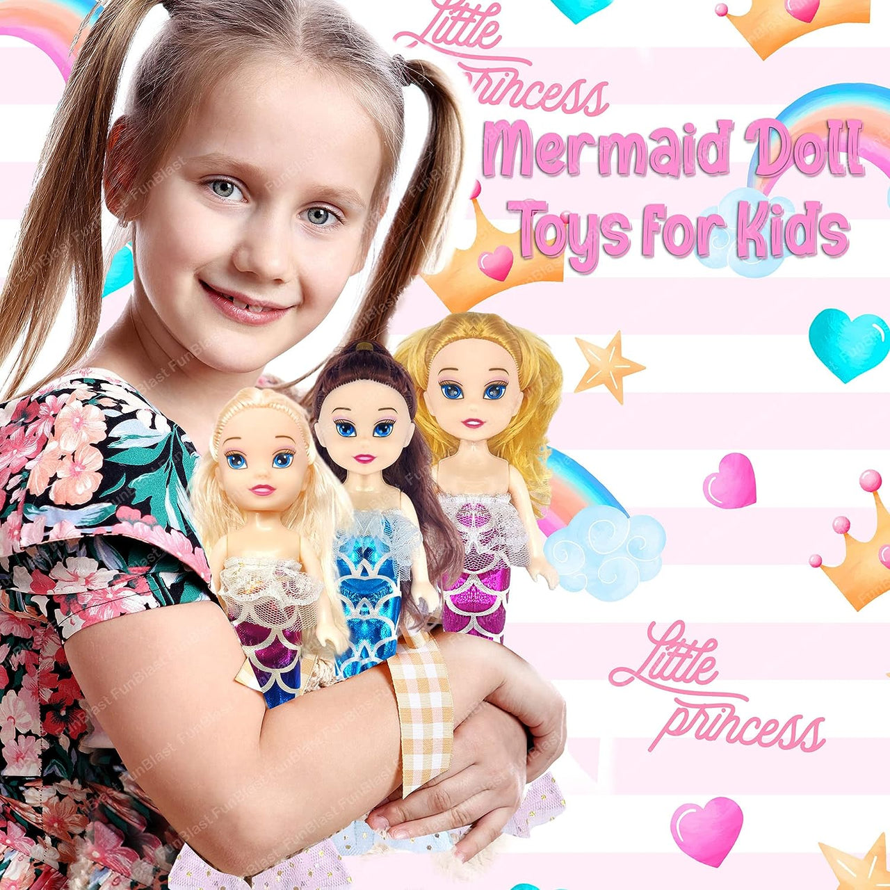 Toystar AquaPrincess | Enchanting play fun - Set of cute mermaid dolls for creative adventures - Betoverend speelplezier -...