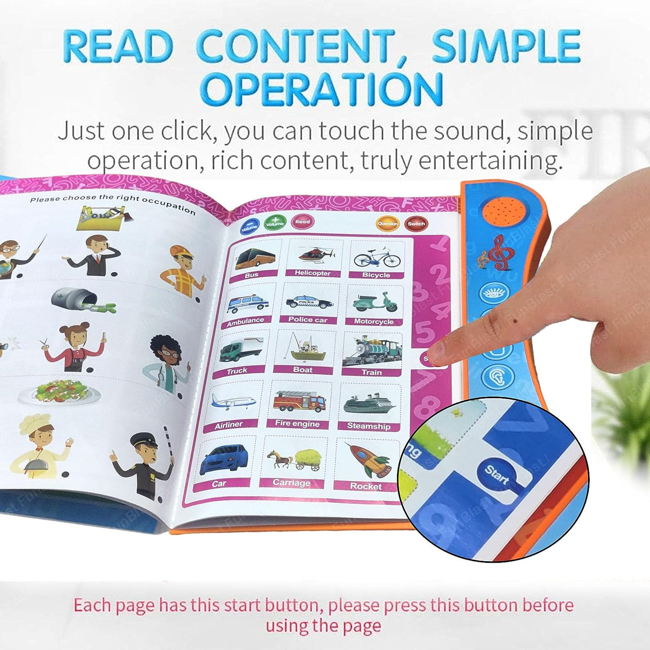 Toystar SmartRead | Playful learning with sound - Interactive educational book with audio and pointing pen - Spelenderwijs...