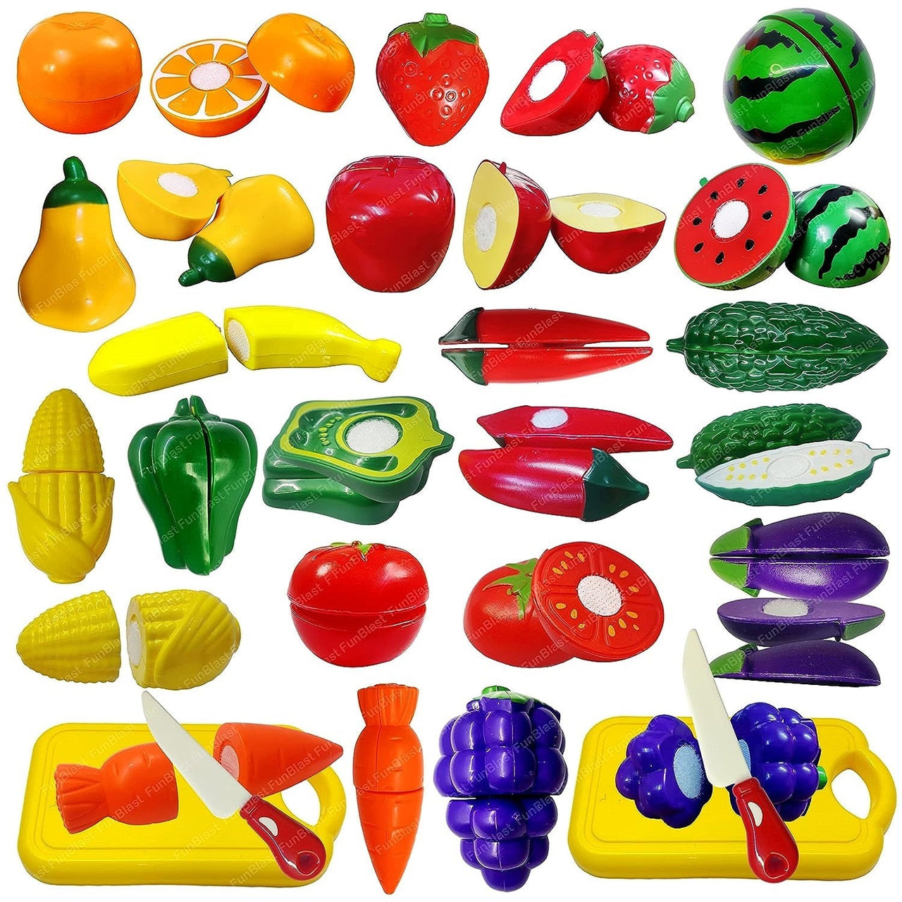 Toystar MiniChef | Playful learning to cut - Fruit and vegetable cutting set for children - Speels leren snijden - Groente...