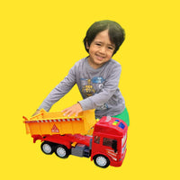 Thumbnail for KrachtTruck | Robuust speelplezier - Frictie-aangedreven kiepwagen met licht en geluid voor kinderen