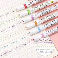 Thumbnail for Multi-Color Highlighter Pen | Colorful Roller Tip Highlighter Set for Creative Minds - 6 Pieces Full of Fun