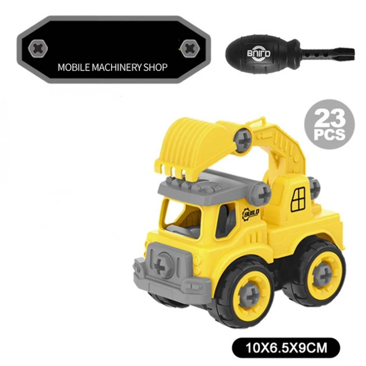 Toystar BuildMaster | Stimulate your child's creativity - construction playset with excavator, tractor and more - stimulee...