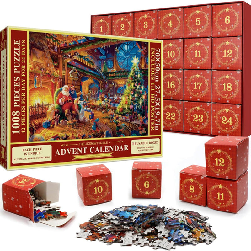 Toystar Christmas Puzzle Countdown Calendar | Make Christmas Magic - 1008 Piece Puzzle in 24 Doors - Maak de Kerst Magisch...