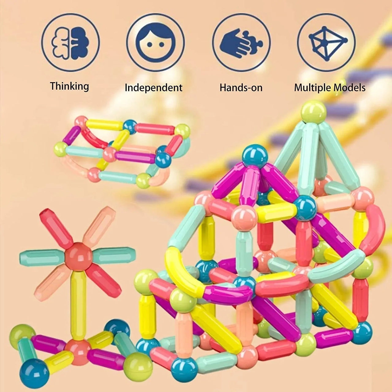Toystar Magnetic Building Blocks™ | Educational Magnetic Toys - Bestseller - Magnetisch speelgoed bouwset (9)