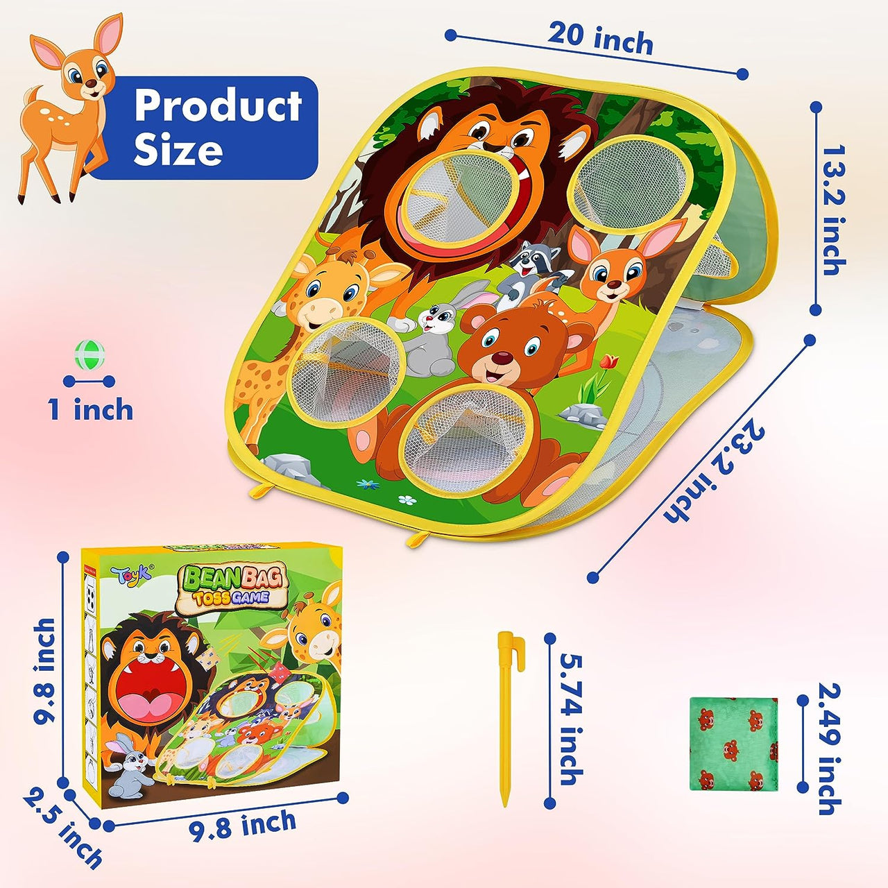 Toystar FlexiToss | Fun everywhere - foldable cornhole game for indoors & outdoors - Speelpret overal - opvouwbaar cornhol...