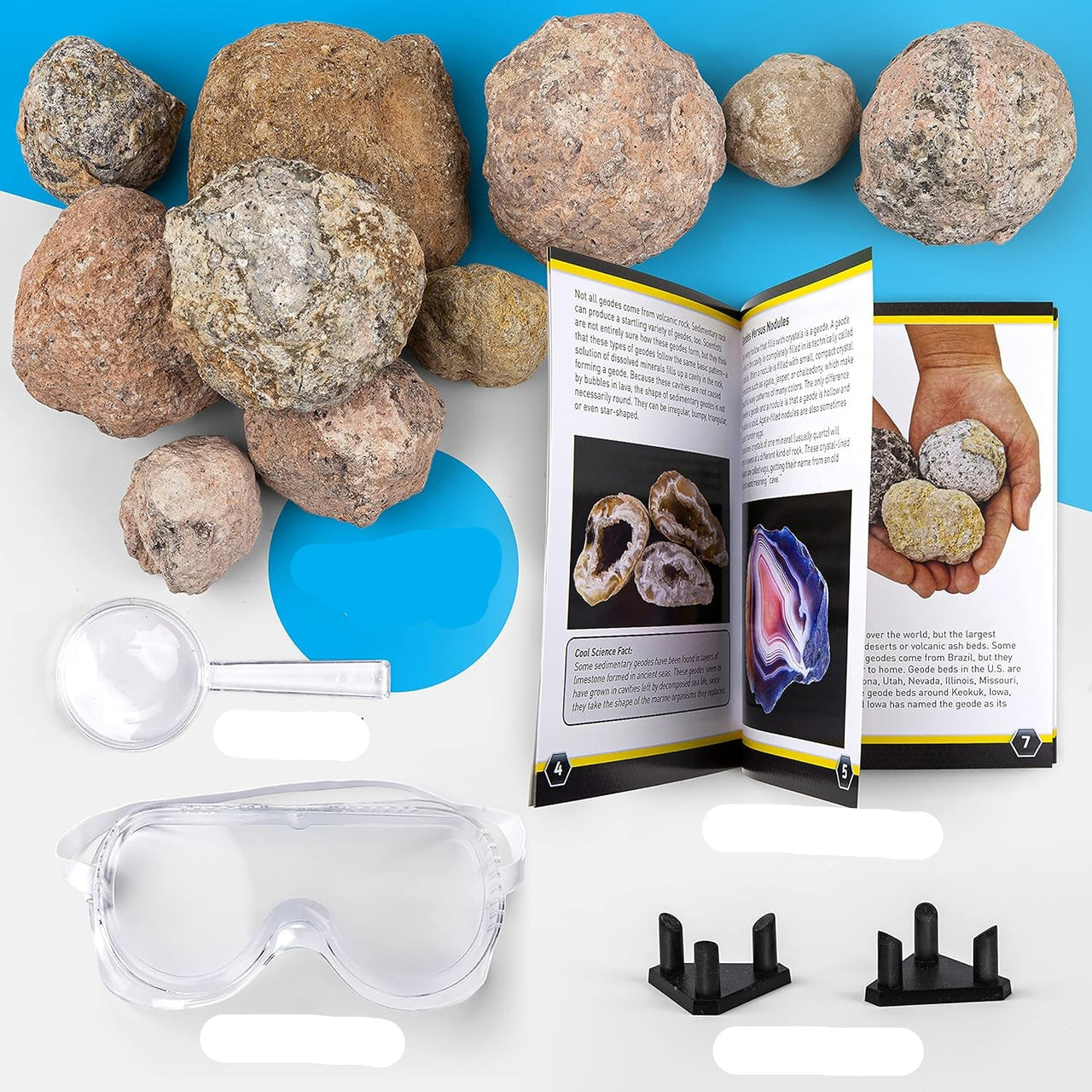 Toystar GeoTreasure | Discover crystals - Geodes breaking set for young geologists - Bestseller - Ontdek kristallen - Geod...