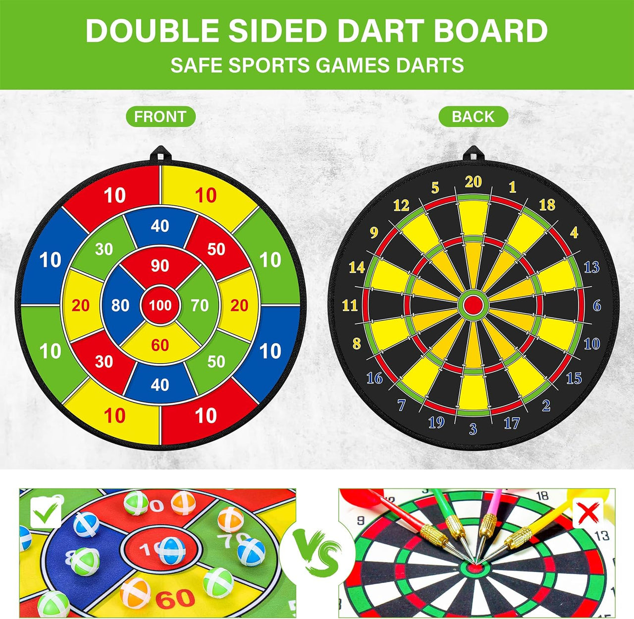 Toystar Sticky Dart Fun | Safe fun for kids - Colorful Dartboard Playset - Veilig plezier voor kinderen - Kleurrijk Dartbo...