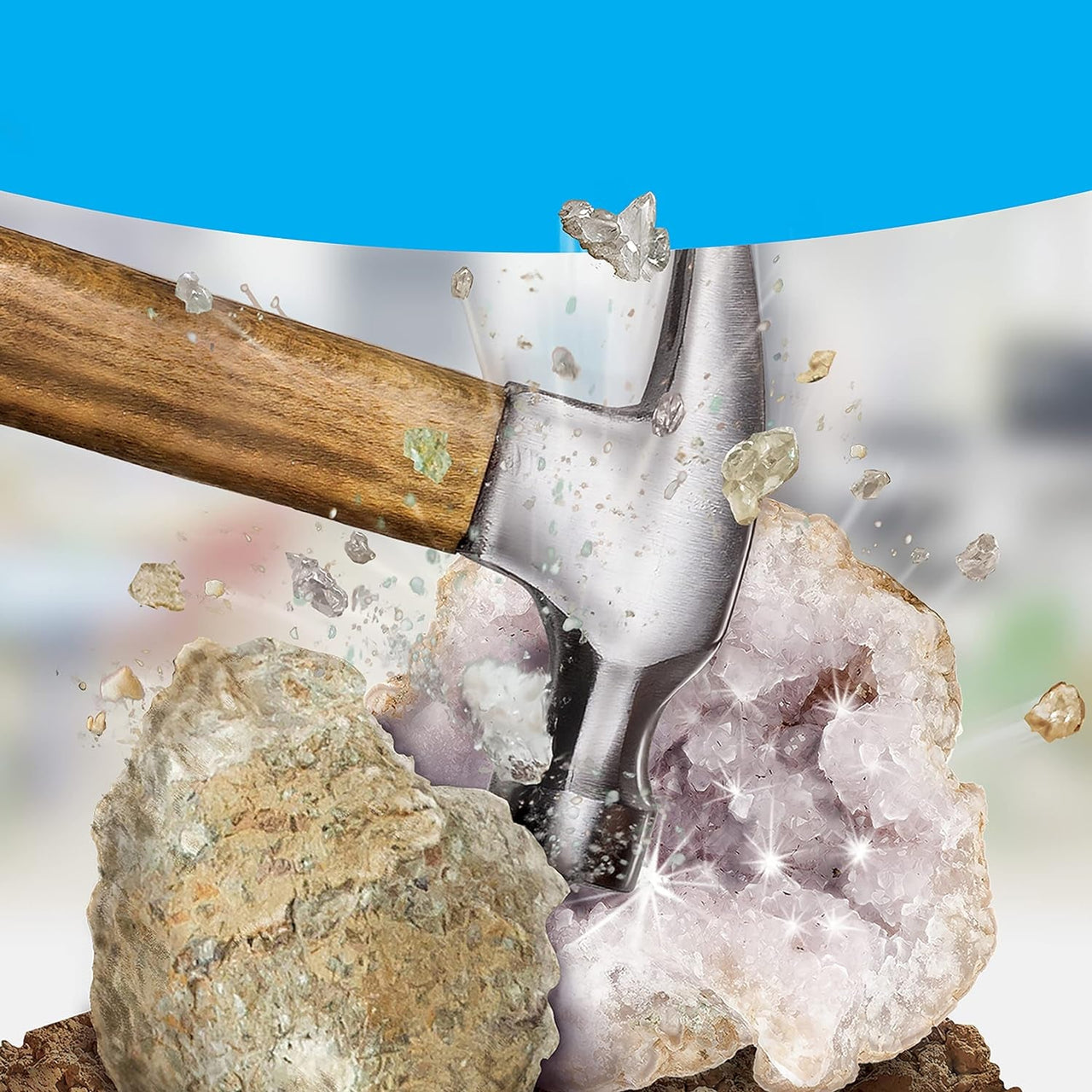 Toystar GeoTreasure | Discover crystals - Geodes breaking set for young geologists - Bestseller - Ontdek kristallen - Geod...
