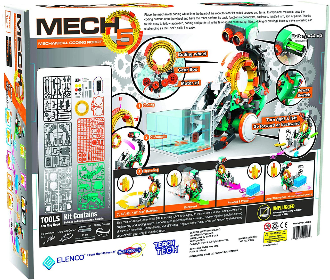 Toystar CodeBot | Build & Program - Mechanical Coding Robot for Kids - Bouw & programmeer - Mechanische coderingsrobot voo...