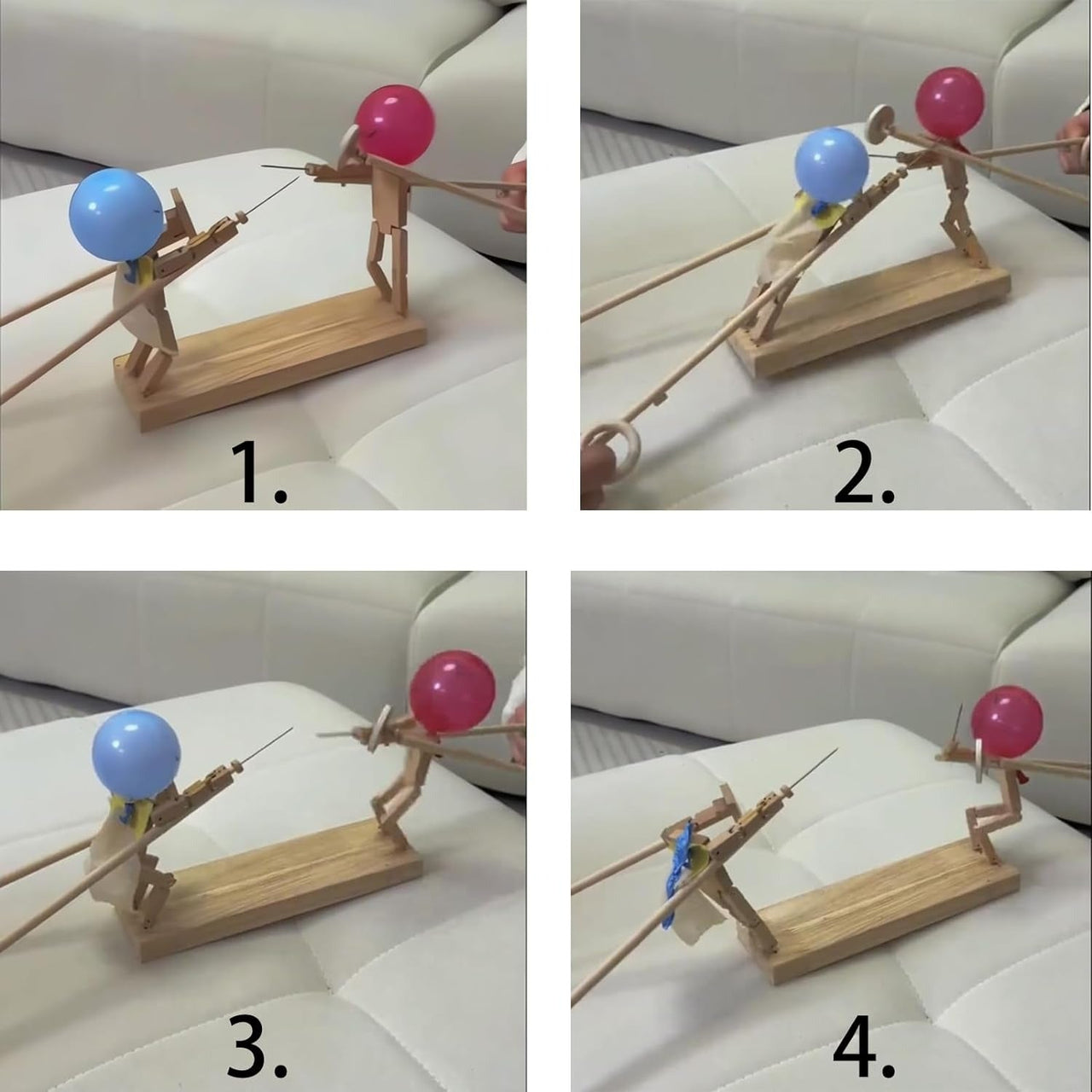 Toystar Bamboo Playmates | Laugh together, play together - Wooden fighting robots - Samen lachen, samen spelen - Houten ve...