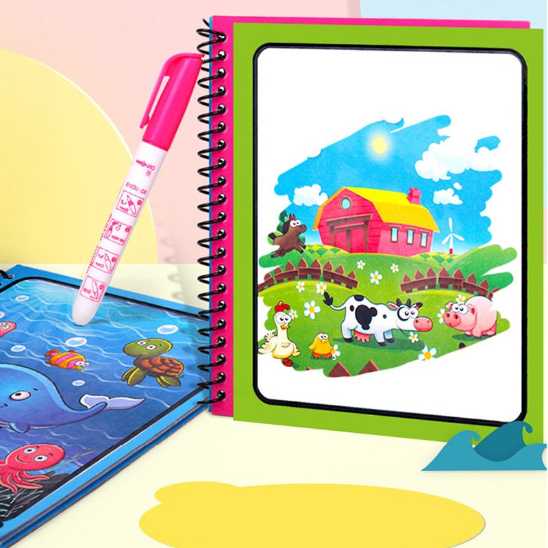 Magic Water Coloring Book | Stimulates creativity and fun - Coloring with water