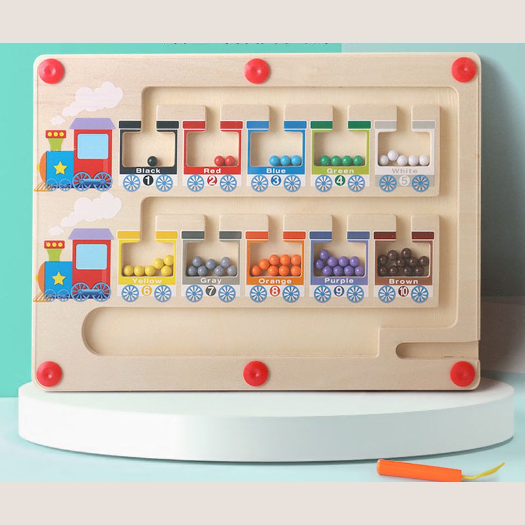 Toystar Magnetix Color-Maze Puzzle | Discover Colors & Numbers - Educational Montessori Toys - Ontdek Kleuren & Cijfers - ...