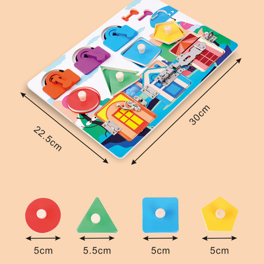Toystar EcoToys Lock & Learn Board | Motor Development - Educational Game Board - Motorische Ontwikkeling - Educatief Spee...