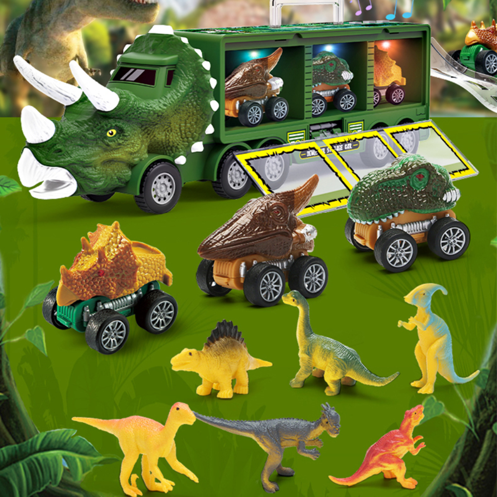Toystar Dino King Truck | Adventure for Little Explorers - 11-in-1 dinosaur transport - Avontuur voor Kleine Ontdekkers - ...