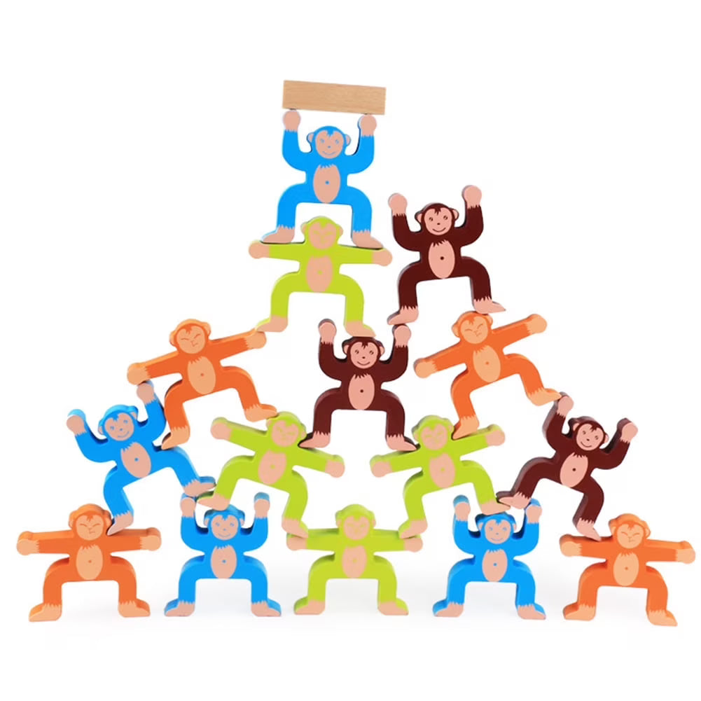 Toystar Balanzoo | Learning to work together in a playful way – Wooden Monkey Balance Game - Spelenderwijs leren samenwerk...