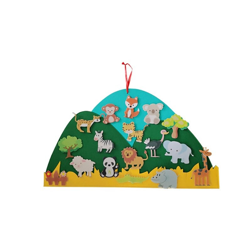 Toystar FeltFun | Educational fun - Montessori Animals Felt Game Board for Toddlers - Leerzaam plezier - Montessori Dieren...