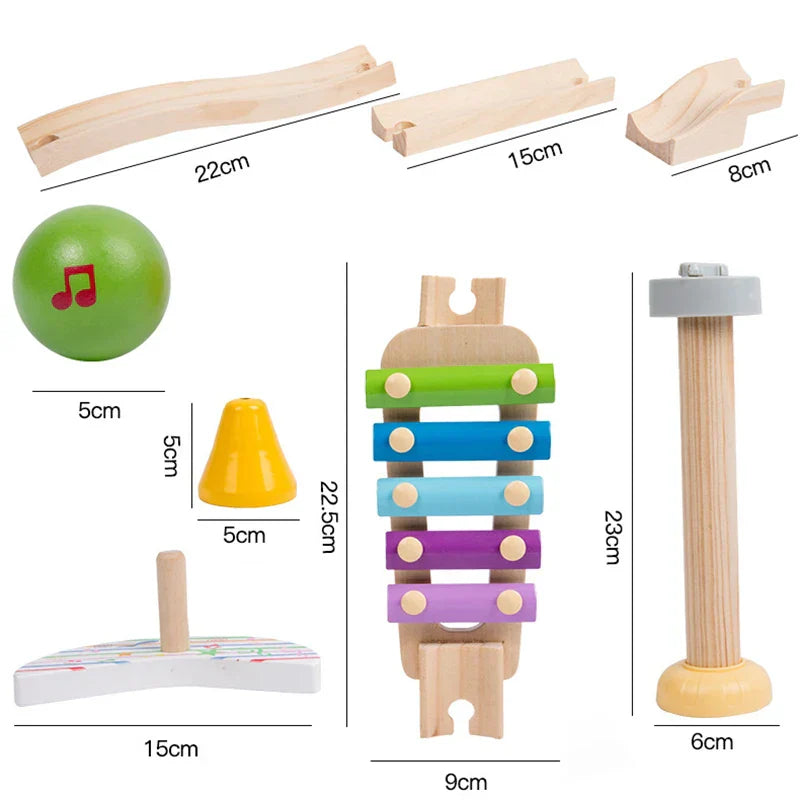 Toystar EcoToys Wooden Pipe Blocks | Music and Learning Fun - Motor Skills - Muziek en Leerplezier - Motorische Vaardighed...