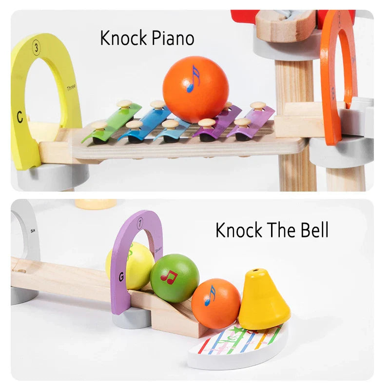 Toystar EcoToys Wooden Pipe Blocks | Music and Learning Fun - Motor Skills - Muziek en Leerplezier - Motorische Vaardighed...