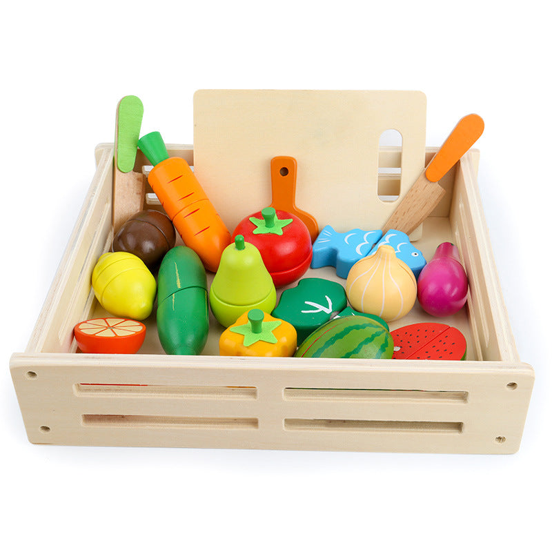 Toystar EcoToys ChefPal - Make cooking magical | Wooden cutting fruit & vegetable set for children - Maak koken magisch | ...