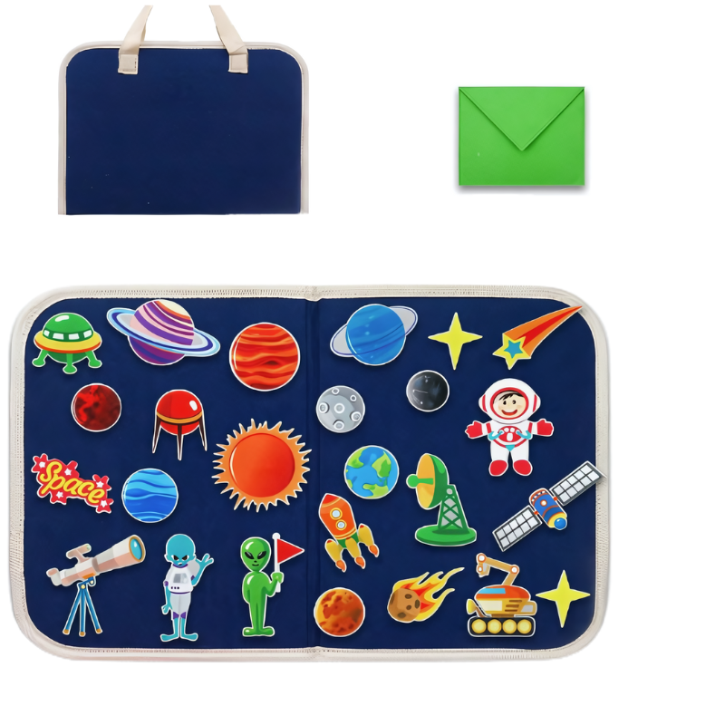 Toystar Montessori Fieltjes | Quiet Play - Educational Busy Board with Felt Animals for Kids - Rustig spelen - Educatief B...