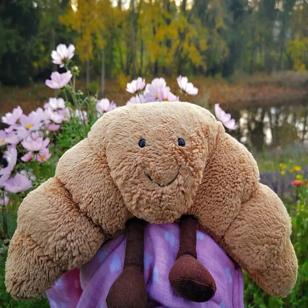 Toystar NL CroissantCuddle Hug | Soft Plush Cushion 33 cm, Light Brown – Cheerfulness and comfort for everyone - Knuffeldi...