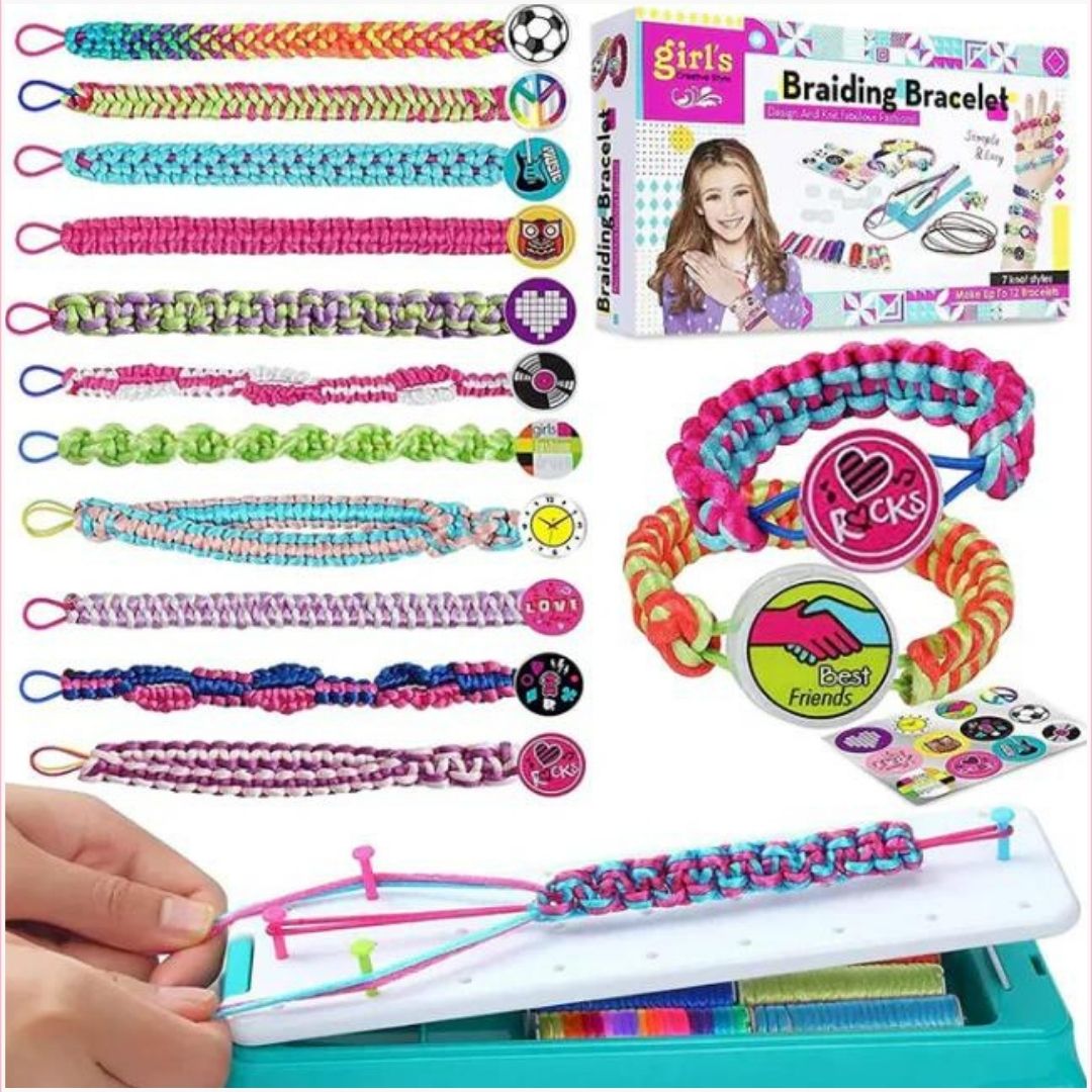 Toystar NL Twist & Style | Creative Braiding Kit for Kids - Colorful Threads and Accessories - Creatieve Vlechtset voor Ki...