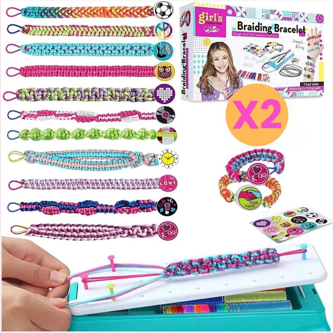Toystar NL Twist & Style | Creative Braiding Kit for Kids - Colorful Threads and Accessories - Creatieve Vlechtset voor Ki...