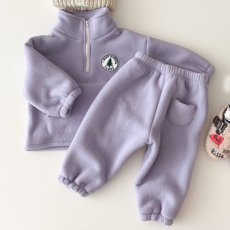 Fleece Pullover Set | 2-Piece Set for 6-24 Months – Warmth and Style in One