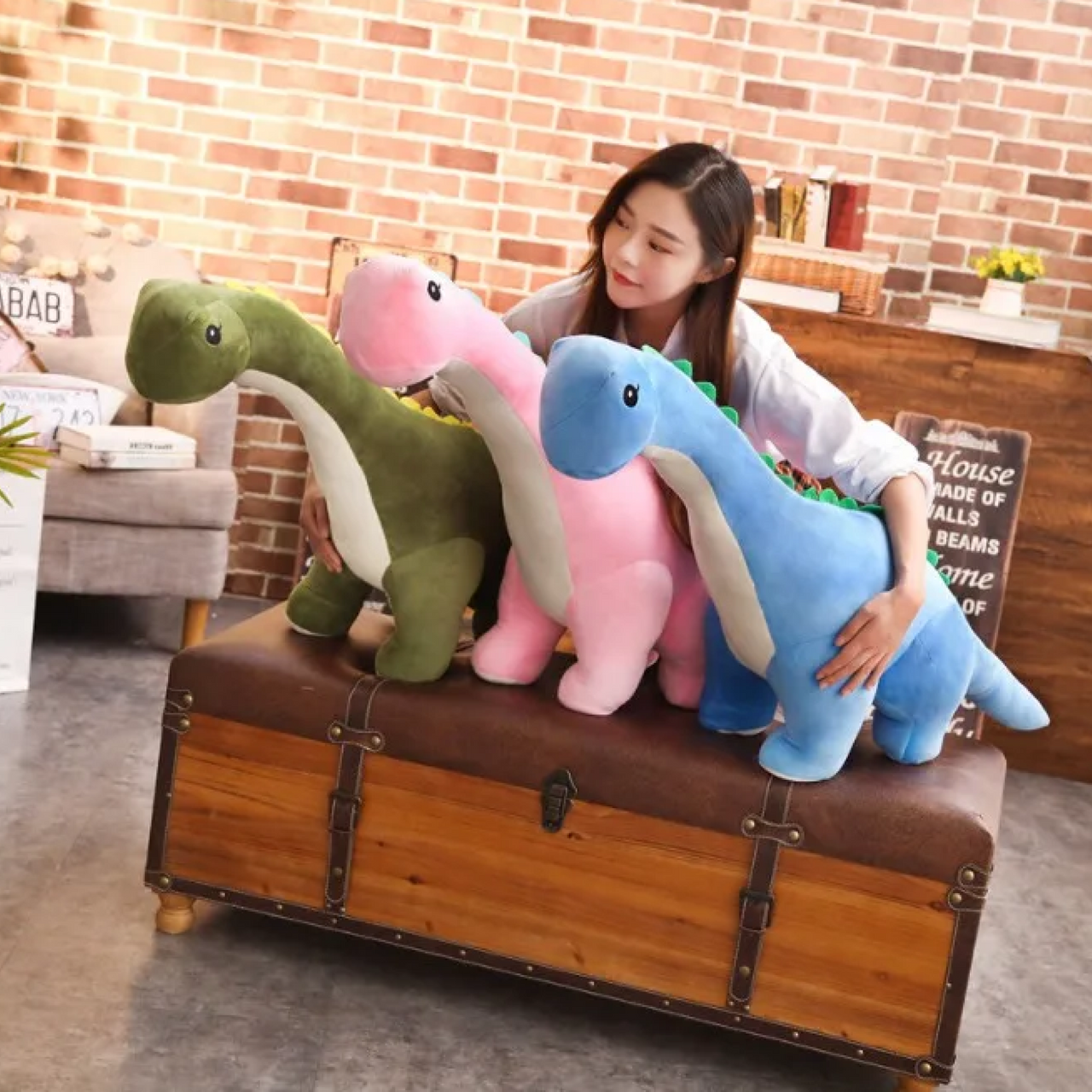 Toystar Giant Dinosaur Plush Pillow | Stress Relief & Comfort - Cute Tanistropheus Toy for Kids & Adults - Bestseller - St...