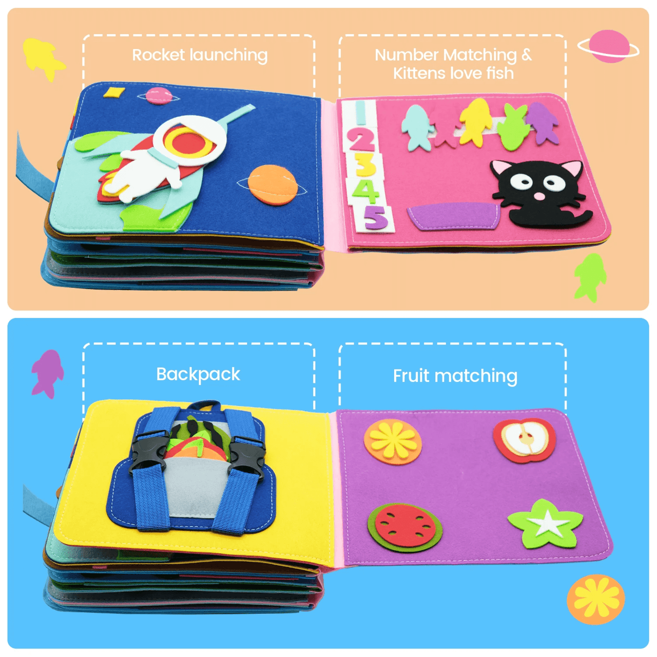 Toystar Montessori Preschool Pressure Board | Playful Learning Experience for your Baby - 3D Baby Storybook - Bestseller -...