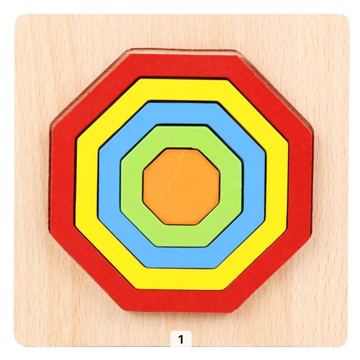 Toystar EcoToys Geometric Puzzle | Educational puzzle with shapes - Geometric Wooden Puzzle - Educatief puzzelen met vorme...