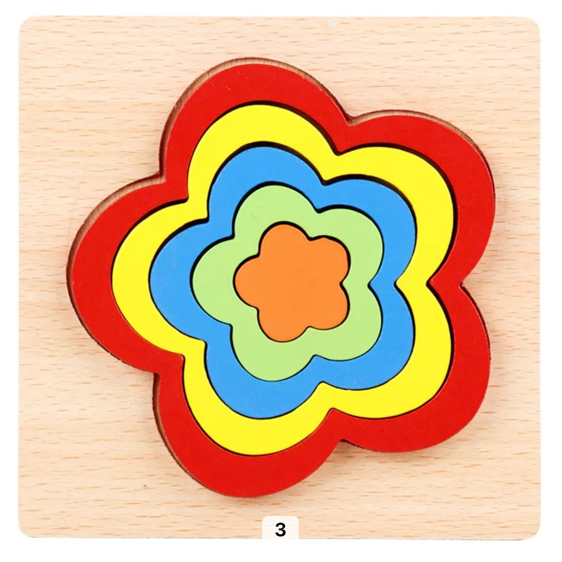 Toystar EcoToys Geometric Puzzle | Educational puzzle with shapes - Geometric Wooden Puzzle - Educatief puzzelen met vorme...
