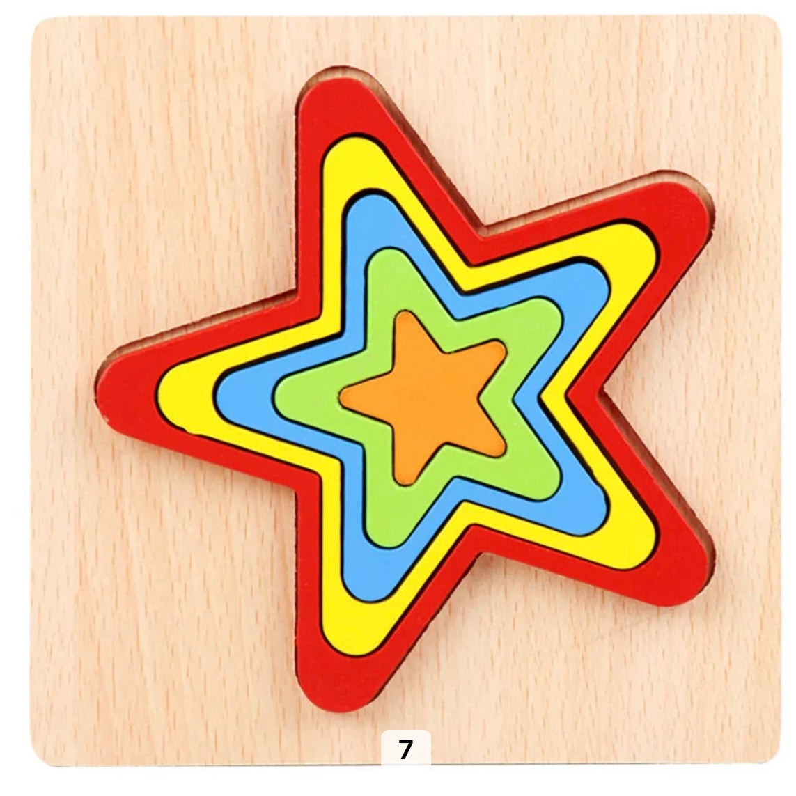 Toystar EcoToys Geometric Puzzle | Educational puzzle with shapes - Geometric Wooden Puzzle - Educatief puzzelen met vorme...