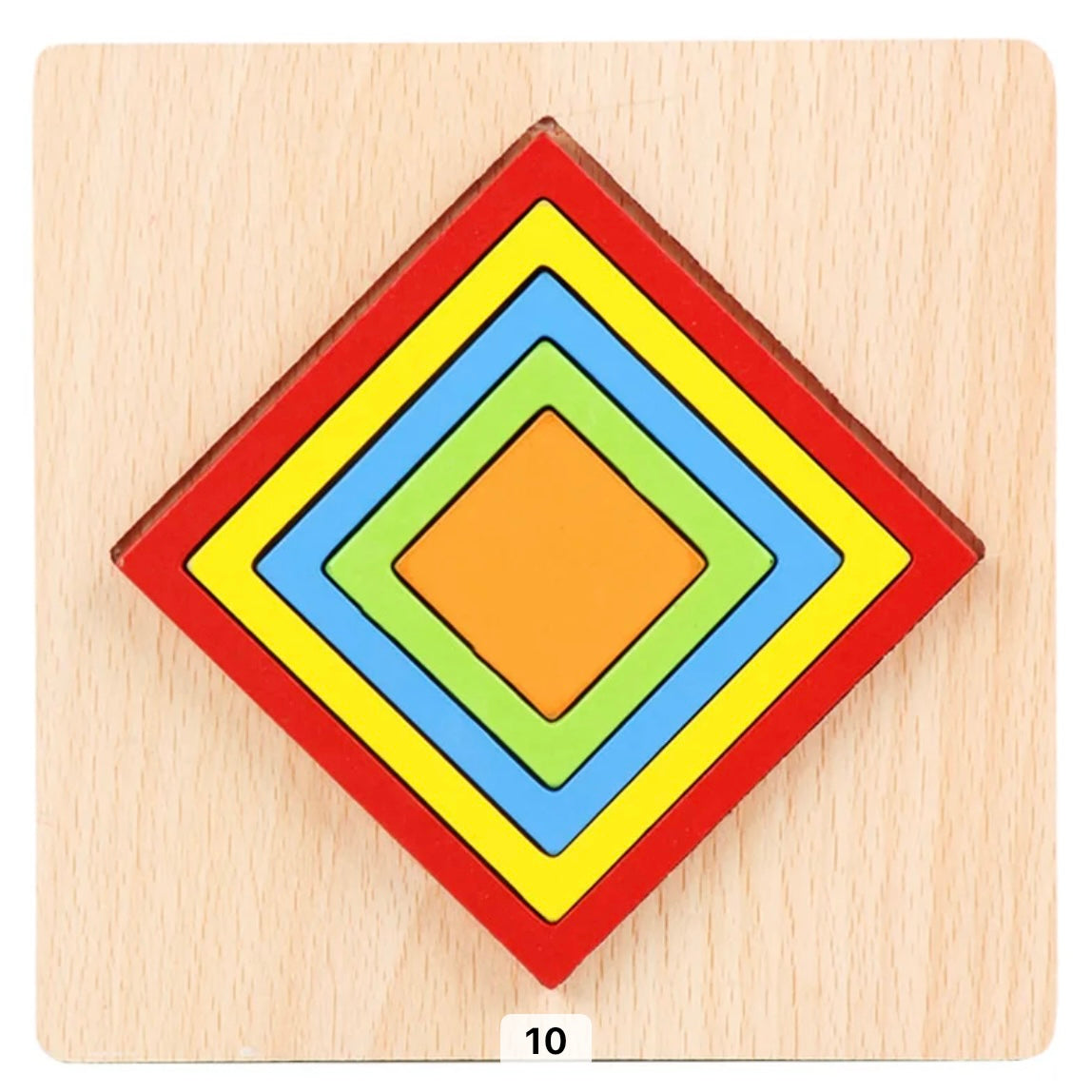 Toystar EcoToys Geometric Puzzle | Educational puzzle with shapes - Geometric Wooden Puzzle - Educatief puzzelen met vorme...