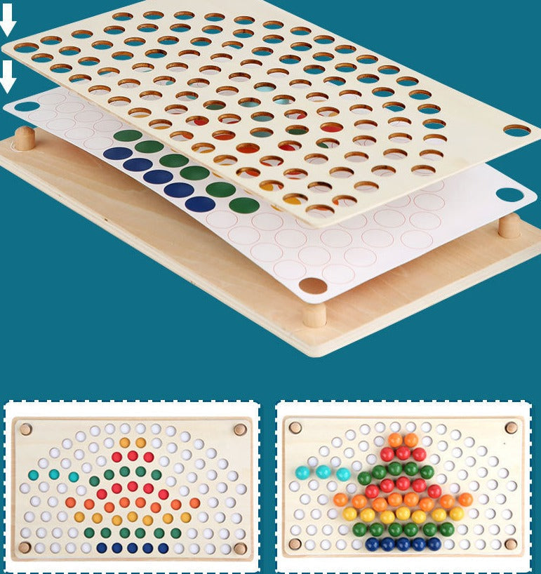 Toystar EcoToys Wooden Rainbow Board | Educational Puzzle Game - Colors and Shapes - Educatief Puzzelspel - Kleuren en Vor...