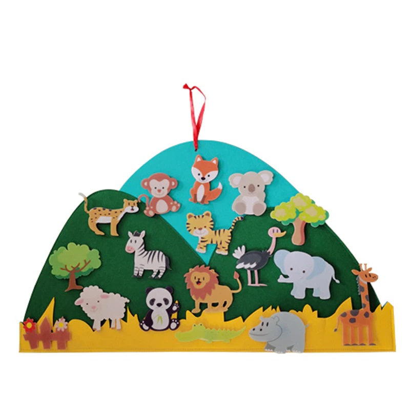 Toystar FeltFun | Educational fun - Montessori Animals Felt Game Board for Toddlers - Leerzaam plezier - Montessori Dieren...