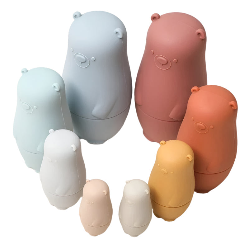Toystar StackyFriends Matryoshka | Playful Development - Soft Silicone Stacking Dolls - Spelenderwijs Ontwikkelen - Zachte...