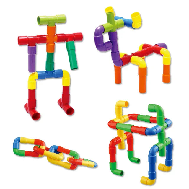 Toystar BuildTubes | Creative building and learning - Educational pipe block toys in cheerful colors - Creatief Bouwen voo...