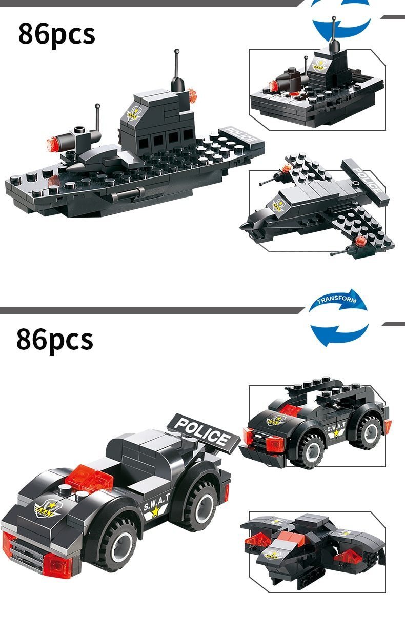 Toystar PowerForce | Building Fun for Adventurous Kids - Blocks SWAT Police Series - Bouwplezier voor Avontuurlijke Kids -...