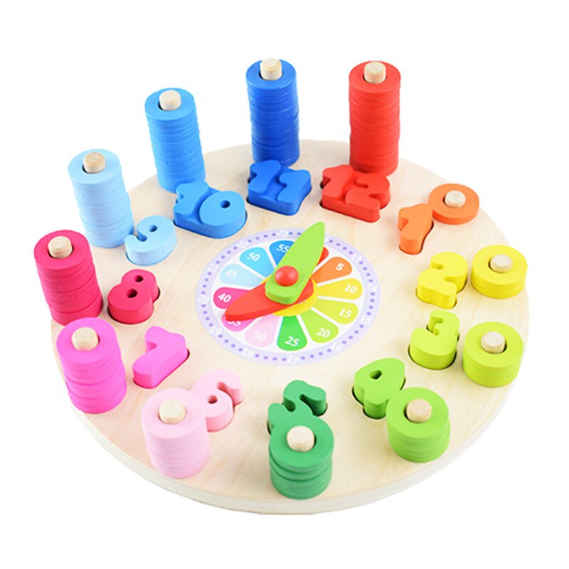 Toystar EcoToys Smart Time Learning Clock | Educational wooden puzzle - Educational playing experience for children - Educ...