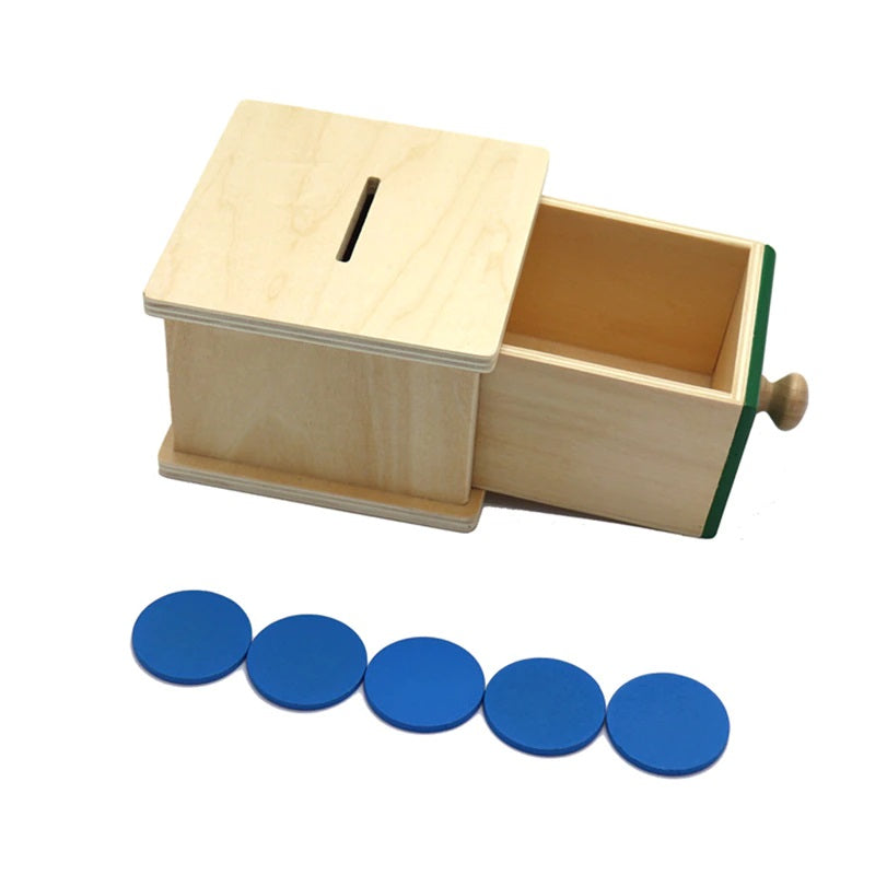 Toystar EcoToys LittleCoinBox | Montessori Coin & Ball Box - Promotes hand-eye coordination - Montessori Coin & Ball Box -...