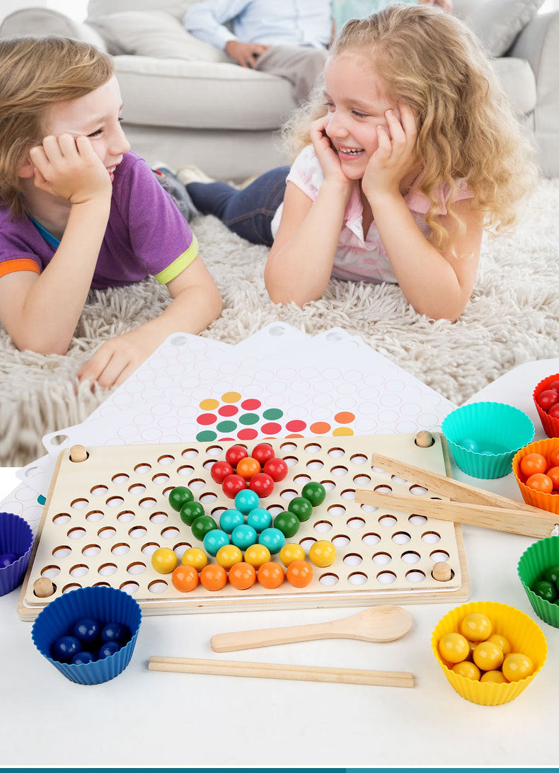 Toystar EcoToys Wooden Rainbow Board | Educational Puzzle Game - Colors and Shapes - Educatief Puzzelspel - Kleuren en Vor...