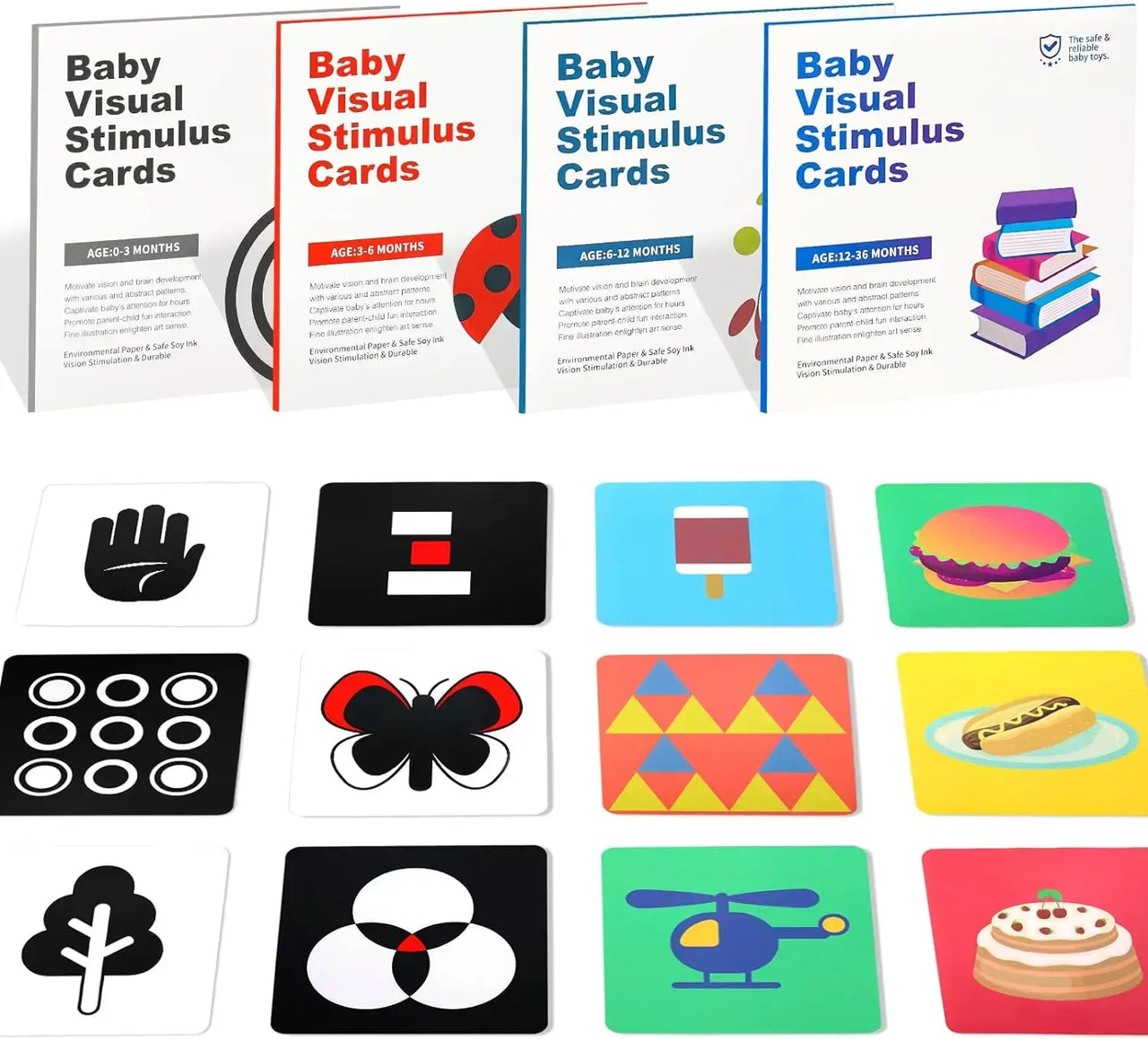 Toystar rightStart | Discover the world - High contrast baby flashcards for visual stimulation - Ontdek de wereld - Hoog c...