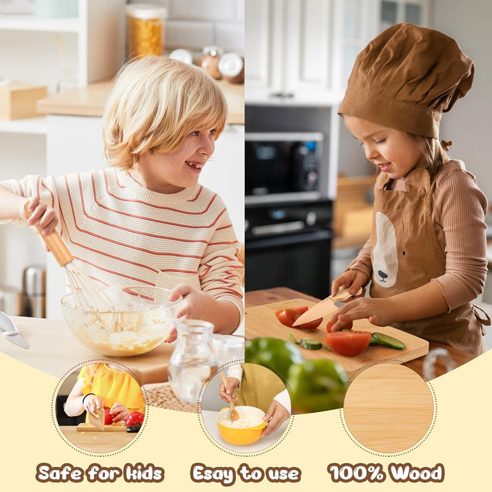 Toystar NL EcoToys Bake & Play | Wooden Baking Set for Kids with Cooking Utensils - Safe and Durable for Creative Cooking ...