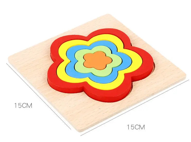 Toystar EcoToys Geometric Puzzle | Educational puzzle with shapes - Geometric Wooden Puzzle - Educatief puzzelen met vorme...