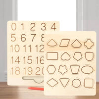 Thumbnail for Toystar Ecotoys Montessori Cogniboard | Discover the world of numbers and letters - Educational wooden puzzle board for ch...