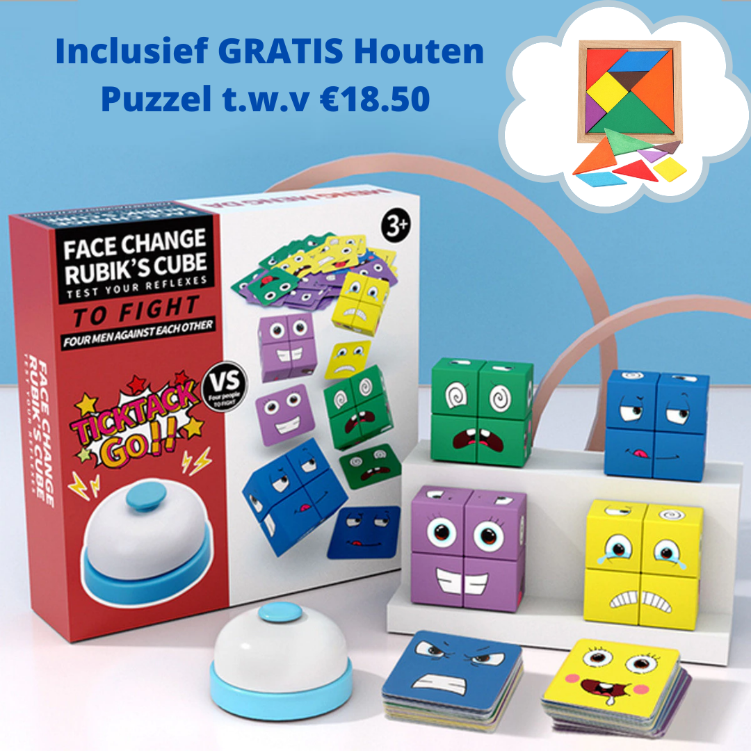 Face Expression Cubes | Stimulates Thinking Training and Creative Play - Block Puzzle for Children