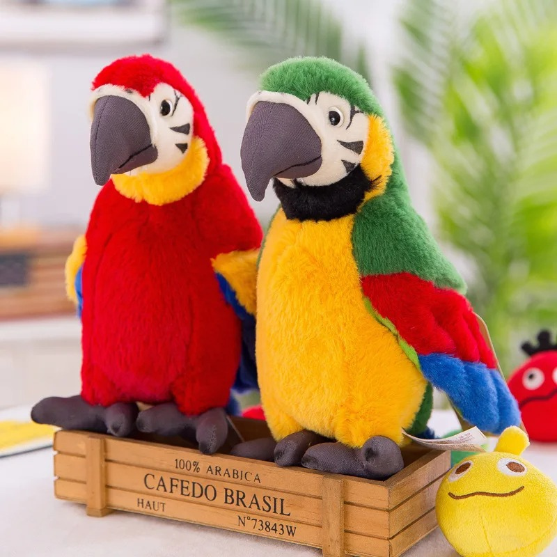 Toystar NL ChatterParrot | Interactive Plush Parrot Toy for Kids with Sound - Soft and Cuddly - Interactief Pluche Papegaa...