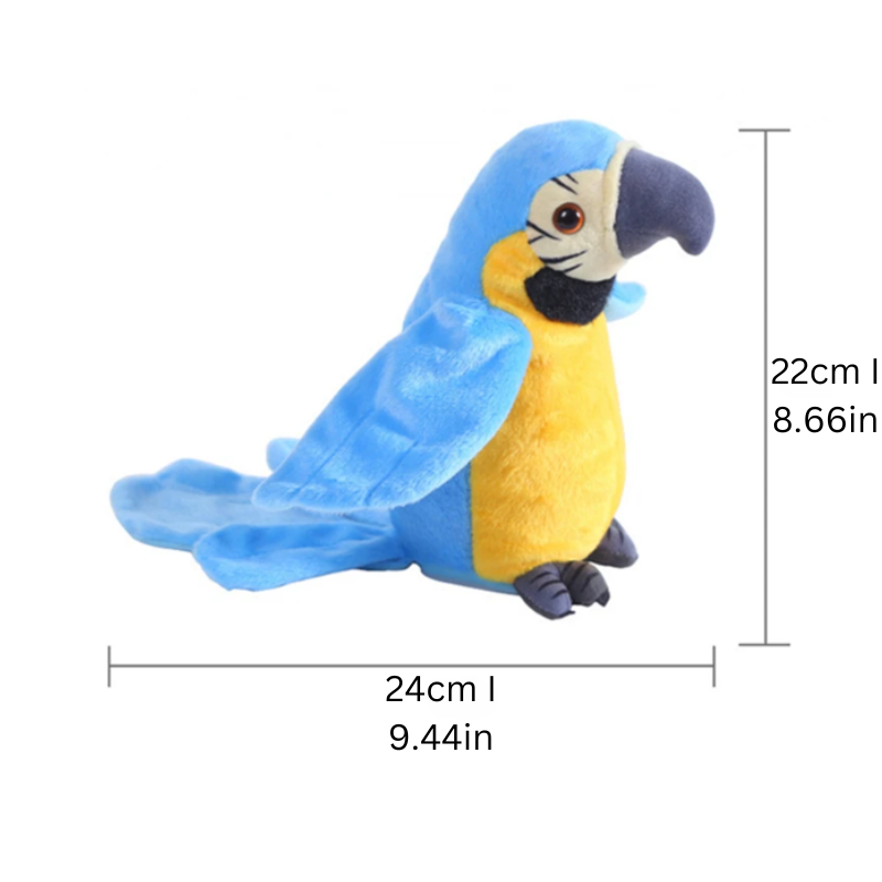 Toystar NL ChatterParrot | Interactive Plush Parrot Toy for Kids with Sound - Soft and Cuddly - Interactief Pluche Papegaa...
